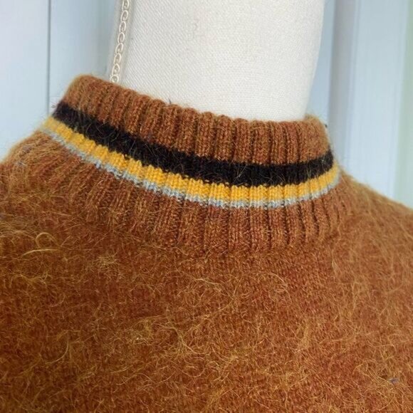 1950s/60s Chocolate-Orange Knitted Sweater from The Brand Black & White - Picture 8 of 10